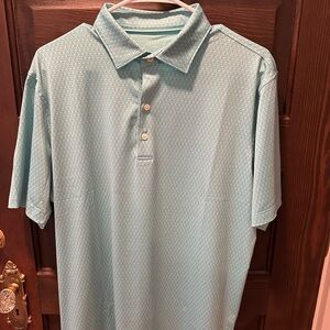 Johnnie-O Turquoise Golf Polo Shirt